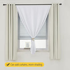 Sovtfides self Adhesive Curtains Portable Blackout Curtain Simple and Easy to Install Bedroom Window Thermal Lnsulated Kitchen Room Darkening Black Small Drapes, 35" W X 59" L, White, 1 Panel