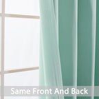 Yakamok Wide Thermal Blackout Patio Door Curtain Panel, Aqua Grommet Sliding Door Insulated Curtains, Extra Wide Curtains for Sliding Glass Door, Aqua Green, W52 x L84, 1 Panel