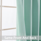 Yakamok Aqua Room Darkening Curtains 84 inch Sliding Door Drapes