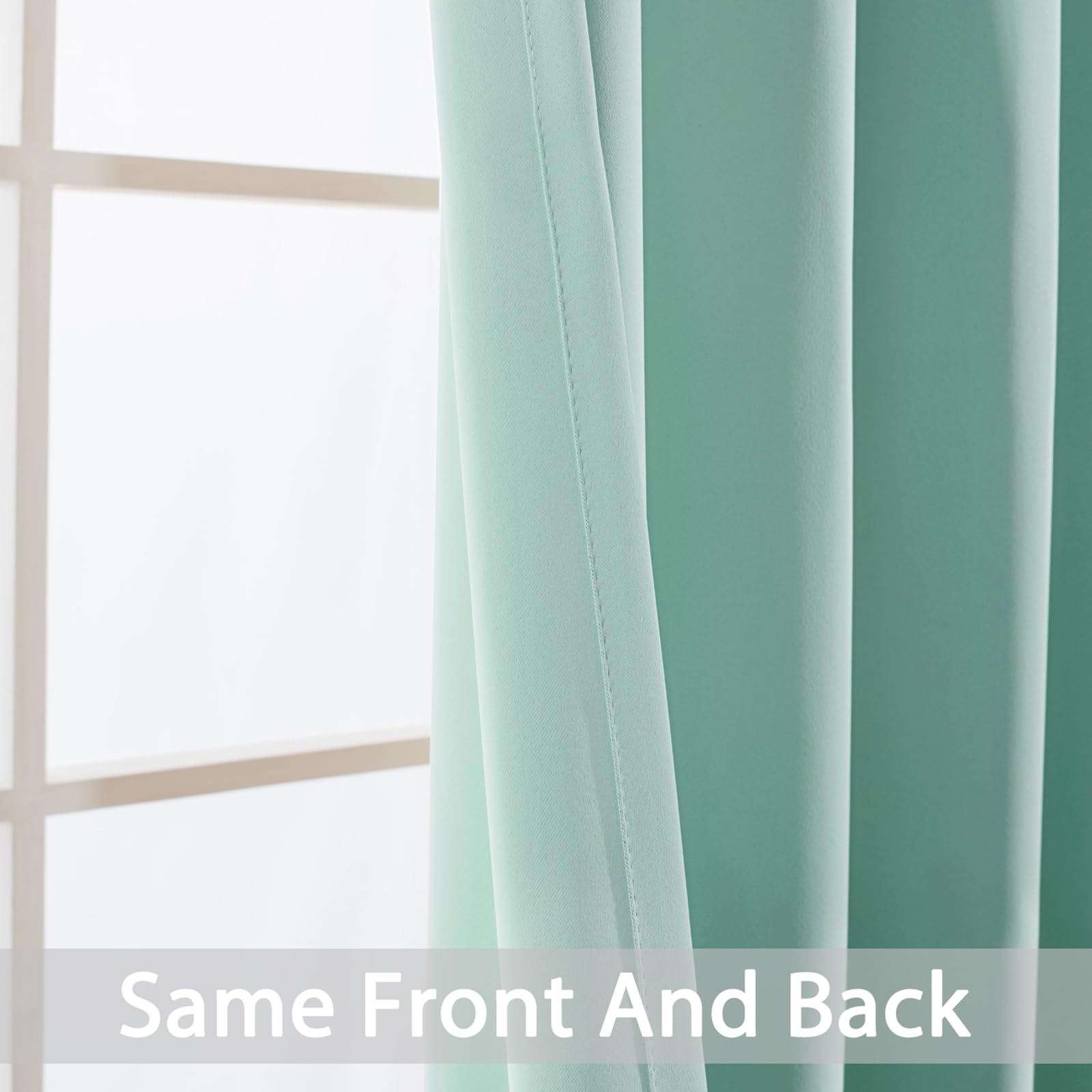Yakamok Aqua Room Darkening Curtains 84 inch Sliding Door Drapes