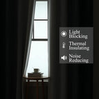 Navy Blue and Greyish White Blackout Curtains for Living Room 72 Inch Long