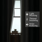 Navy Blue and Greyish White Blackout Curtains for Living Room 90 Inch Long