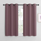 NICETOWN Dry Rose Room Darkening Curtains for Kitchen, Set of 2, 42 inches Wide by 50 inches Long, Window Treatment Thermal Insulated Solid Grommet Room Darkening Curtains/Drapes for Bedroom