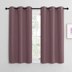 NICETOWN Bedroom Curtains Blackout Drapery Panels, Three Pass Microfiber Thermal Insulated Solid Ring Top Blackout Window Curtains/Drapes (Two Panels, 42 x 50 inches, Gray)