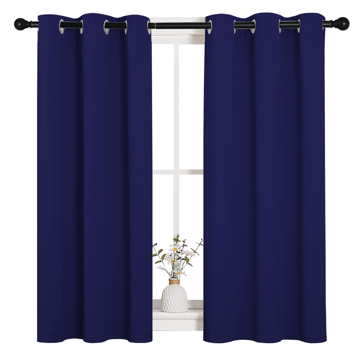 NICETOWN White Light Blocking Curtains for Bedroom 34" w x 45" L 2 Panels