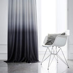 SimpleHome Gradient Color Ombre Room Darkening Curtains Blackout Black Thermal Insulated Grommet Panels Grommet Window Drapes for Living Room/Bedroom, Black,62x63 inches