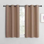 NICETOWN Room Darkening Curtain Panels for Cafe, Thermal Insulated Grommet Room Darkening Draperies/Drapes for Window (Cappuccino, 2 Panels, W42 x L40 -inch)