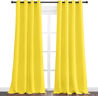 NICETOWN Bright Yellow Curtains 108" Long for Office, 55" Wide, 2 Pieces, Dining Room, Guest Room, Sound Reducing Heat and Cold Block Curtain Panels for Modern Room Decorative