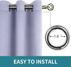 BGment Short Curtains for Small Window 45 Inch Long - Lavander 2 Panels