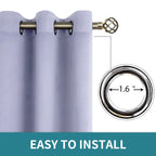 BGment Room Darkening Curtains 72 Inches Long - Grommet Thermal Insulated Drapes Window Treatment Curtains for Bedroom, 2 Panels, 52 x 72 Inch, Lavander