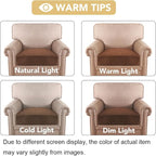 H.VERSAILTEX Velvet Stretch Couch Cushion Cover Plush Cushion Slipcover for Chair Cushion Furniture Protector Seat Cushion Sofa Cover (1 Piece Armchair Cushion Covers, Caramel)