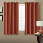 H.VERSAILTEX Blackout Curtain for Living Room Thermal Insulated Window Treatment Curtain 54 inch Length Energy Saving Solid Grommet Top Blackout Drape, One Panel, Orange, 52" W x 54" L