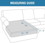 H.VERSAILTEX Velvet Stretch Individual Chaise Cover Sectional Couch Covers for L Shaped Sofa Both Left/Right Furniture Protector Seat Cushion Sofa Cover (1 Piece Chaise Cover, Taupe)