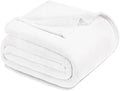 Exclusivo Mezcla Soft Fleece Blanket Twin Size for Bed, Pure White