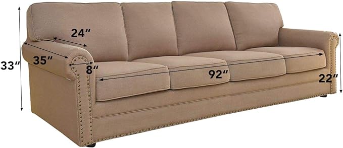Easy-Going Stretch 4 Seater Sofa Slipcover 1-Piece Sofa Cover Furniture Protector Couch Soft with Elastic Bottom for Kids, Polyester Spandex Jacquard Fabric Small Checks Deep Teal