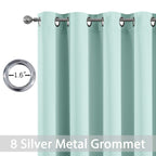 Yakamok Room Darkening Curtains 52x90 inch Length Aqua-Living Room