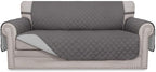 Easy-Going Sofa Slipcover Reversible Loveseat Sofa Cover Couch Cover for 2 Cushion Couch Furniture Protector with Elastic Straps for Pets Kids Dog Cat (Oversized Loveseat, Gray/Light Gray)