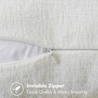 MIULEE Decorative Couch Throw Pillow Covers 20x20 Inch Pure White 2 Pack