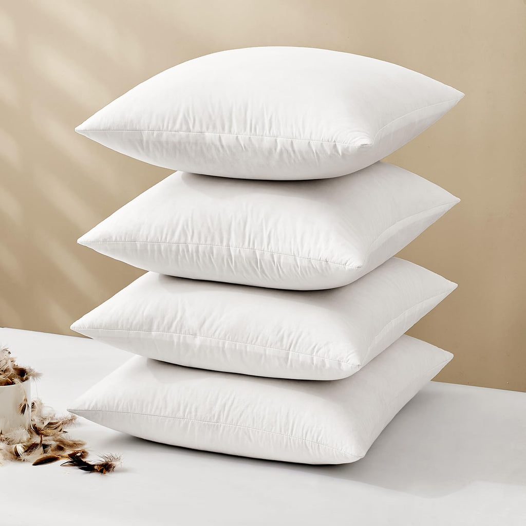 MIULEE 20x20 Pillow Inserts, Set of 4 Feather Down Throw Pillows
