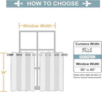 ChrisDowa Small Window Curtains for Kitchen and Bedroom - Grommet Short Thermal Insulated Room Darkening Curtains (2 Panels, Teal, 42 x 36 Inch)