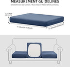 Outdoor Cushion Covers Set,8PCS Patio Furniture Couch Seat Slipcovers, Replacement for Sofa Sectional Chair(Cover，Only)