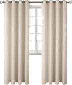 BGment Blackout Curtains - Grommet Thermal Insulated Room Darkening Bedroom and Living Room Curtains, Set of 2 Panels (52 x 84 Inch, Champagne)