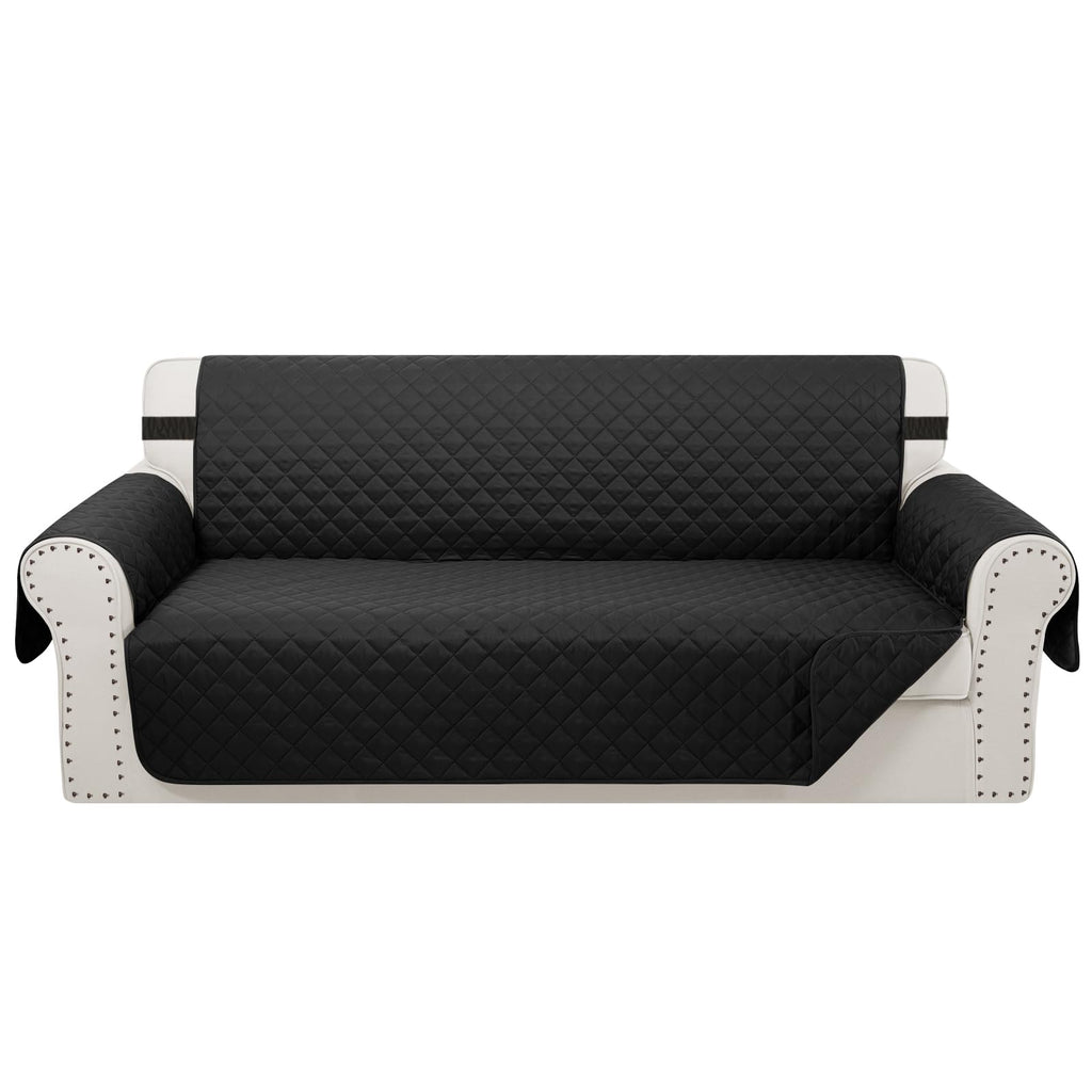 Luxshare Home Reversible Oversized Sofa Covers, XL Sofa, Black/Black