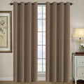 H.VERSAILTEX Blackout Curtain for Living Room Thermal Insulated Window Treatment Curtain Extra Long 84 inch Length Energy Saving Solid Grommet Top Blackout Drape, One Panel, Macchiato, 52" W x 84" L