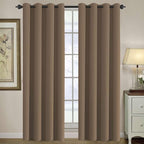 H.VERSAILTEX Blackout Curtain for Living Room Thermal Insulated Window Treatment Curtain Extra Long 84 inch Length Energy Saving Solid Grommet Top Blackout Drape, One Panel, Macchiato, 52" W x 84" L
