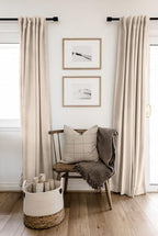 100% Blackout Shield Linen Blackout Curtains for Bedroom 72 Inches Long, Back Tab/Rod Pocket Living Room Drapes, Thermal Insulated Blackout Curtains 2 Panels Set, 50" W x 72" L, Beach Sand