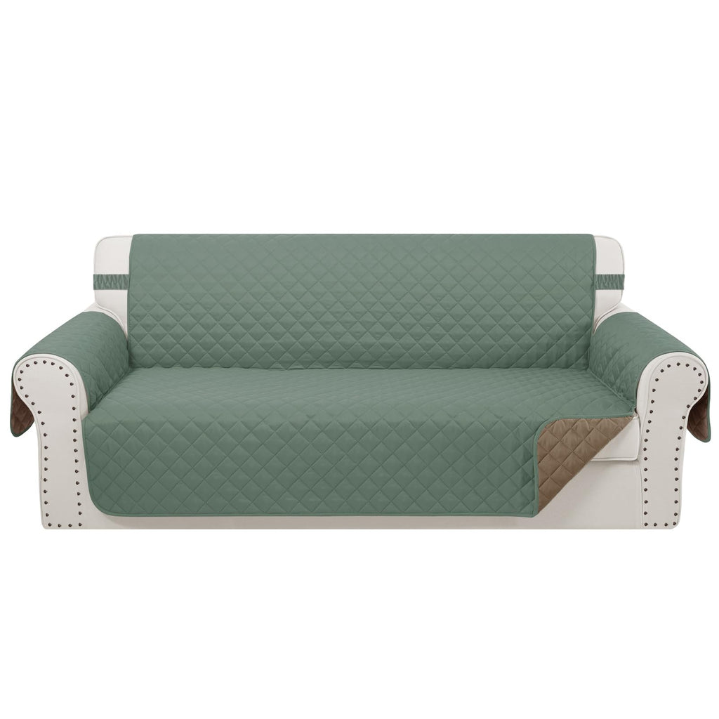 Luxshare Home Reversible Oversized Sofa Covers, XL Sofa, Greyish Green/Taupe
