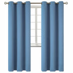 BGment Denim Blue Blackout Curtains for Living Room 84 Inch Long - 2 Panels