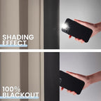 SimpleHome 100% Blackout Curtains for Bedroom,Thermal Insulated Natural Grommet Window Drapes Room Darkening Curtains for Living Room with Black Back,52 x 96 Inch,2 Panels
