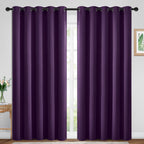 Yakamok Room Darkening Curtains 70x84 inch Length Purple-Living Room