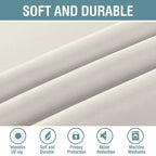 H.VERSAILTEX Light Blocking Curtain for Living Room Thermal Insulated Window Treatment Panel/Drape for Dining Room, Elegant Soft Curtain for Bedroom Grommet Top One Panel (Ivory - 52x63 Inches)