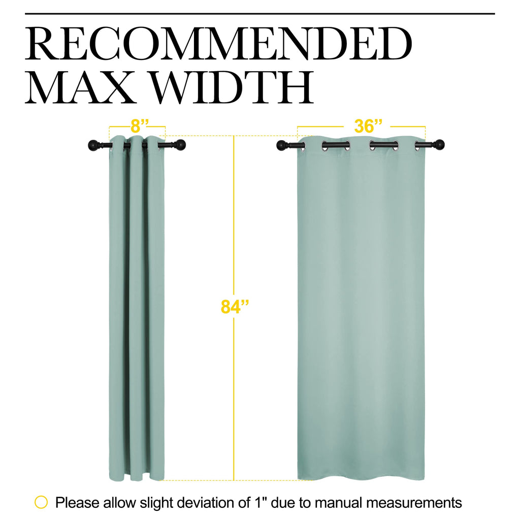 NICETOWN Thermal Insulated Solid Grommet Blackout Curtains/Drape for Living Room (Aqua, 1 Pair, 42 by 84-Inch)