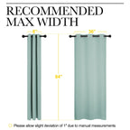 NICETOWN Thermal Insulated Solid Grommet Blackout Curtains/Drape for Living Room (Aqua, 1 Pair, 42 by 84-Inch)