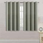 H.VERSAILTEX Blackout Curtain for Living Room Small Window Kitchen Blackout Curtains 45 inch Length Energy Saving Solid Grommet Blackout Drape, One Panel, Light Sage, 52" W x 45" L