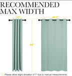 NICETOWN Aqua Blue Blackout Curtains 86" Long for Office, Dining Room, Guest Room, Sound Reducing Heat and Cold Block Curtain Panels for Modern Room Decorative (55" Wide by 86" Long, 2 Pieces)