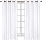 BGment Room Darkening Curtains 63 Inches Long - Grommet Thermal Insulated Drapes Window Treatment Curtains for Bedroom, 2 Panels, 52 x 63 Inch, Pure White