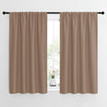 NICETOWN Kitchen Window Blackout Curtains - Window Treatment Thermal Insulated Rod Pocket Small Blackout Draperies/Drapes for Bedroom/Kitchen (Cappuccino, Set of 2, 42 inches Wide by 54 inches Long)