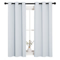 NICETOWN Room Darkening Curtain Panels for Bedroom, Easy-Care Solid Thermal Insulated Grommet Room Darkening Draperies/Drapes (Greyish White, 2 Panels, 34 by 54)