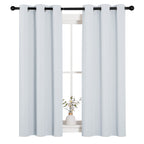 NICETOWN Room Darkening Curtain Panels for Bedroom, Easy-Care Solid Thermal Insulated Grommet Room Darkening Draperies/Drapes (Greyish White, 2 Panels, 34 by 54)