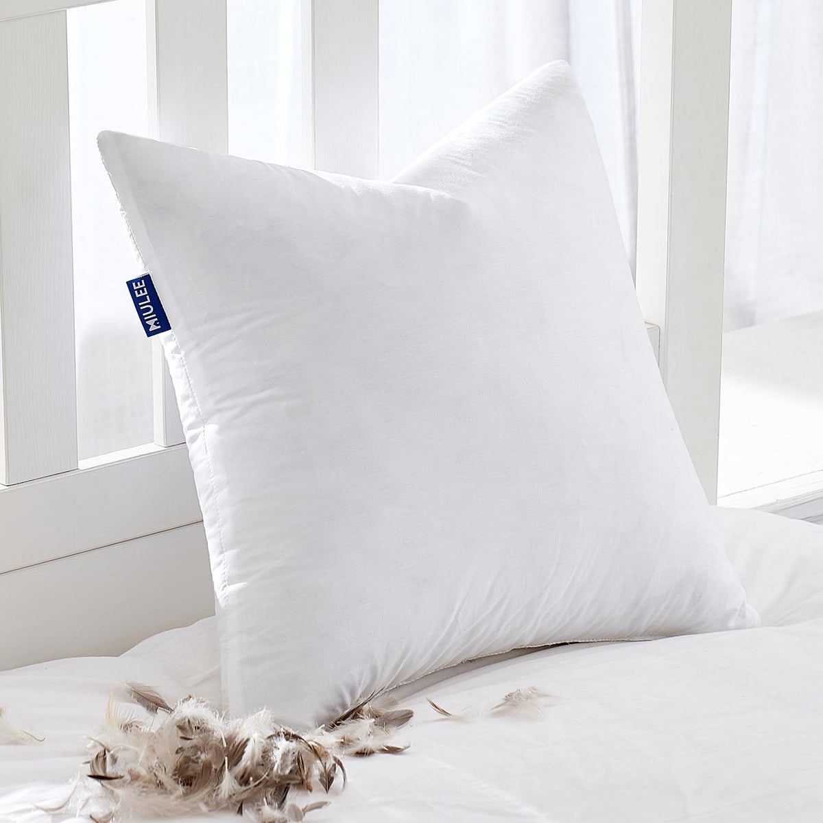 MIULEE 12x20 Pillow Inserts, Set of 4 Feather Down Throw Pillows