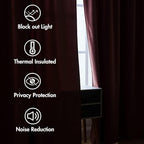 MIULEE Velvet Curtains 96 inches 2 Panels - Luxury Blackout Curtains for Bedroom Living Room Thermal Insulated Super Soft Window Drapes Rod Pocket & Back Tab, Dusty Rose Pink, W52 x L96 inches