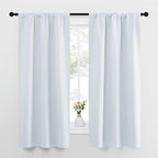 NICETOWN Greyish White Window Curtain Panels - Thermal Insulated Rod Pocket Room Darkening Curtain Sets for Bedroom (2 Panels, 34 by 63)