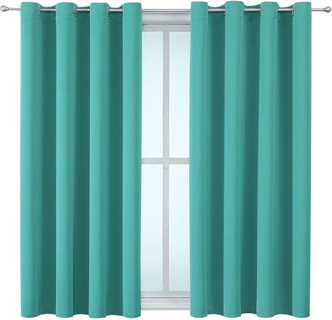 ChrisDowa Blackout Curtains for Bedroom and Living Room 45 Inches Long