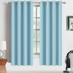 Yakamok Room Darkening Curtains 52x72 inch Length Sky Blue-Living Room