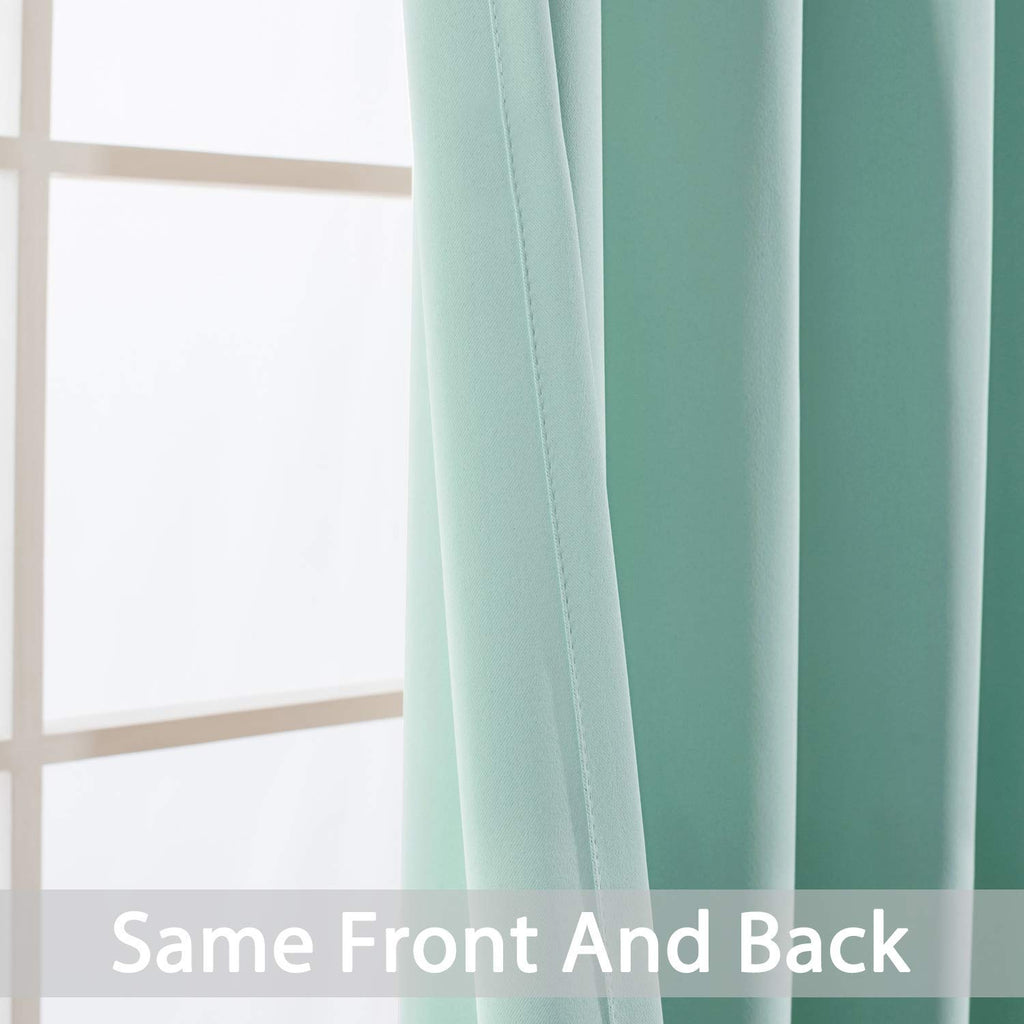 Yakamok Room Darkening Curtains 52x90 inch Length Aqua-Living Room
