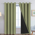 Yakamok Sage Blackout Curtains 90 Inches Long for Bedroom 52" Wide 2 Panel